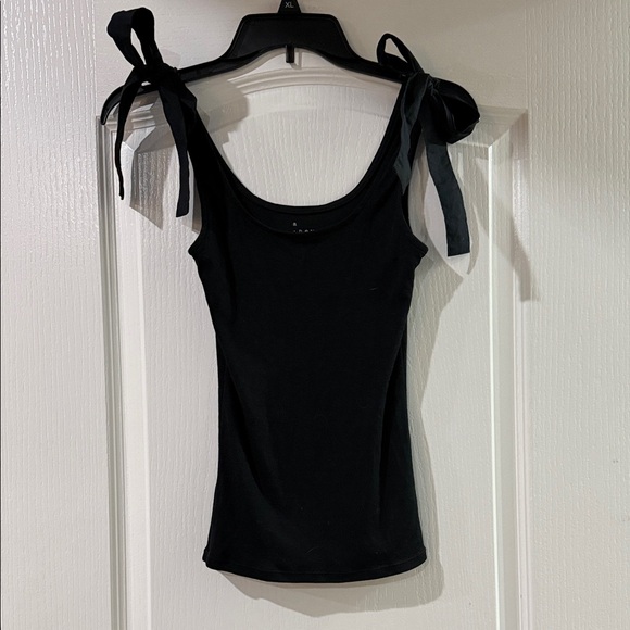 a new day Tops - a new day Black Tank Top with Ribbon‎ Straps XS